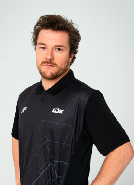 Padel Clothing Polo Shirt LOK Wilderness Black A1 Padel