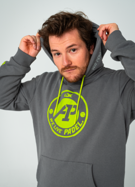 Ropa de pádel Sudadera LOK Gross Gris A1 Padel M | LÔK